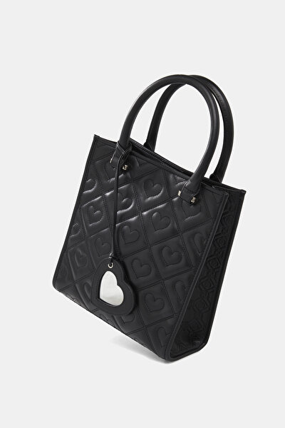 BLACK MONOGRAM LEATHER BAG 5