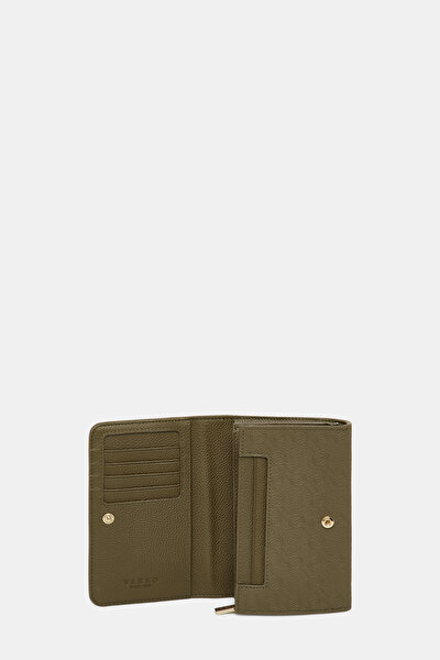 KHAKI MONOGRAM WALLET 4