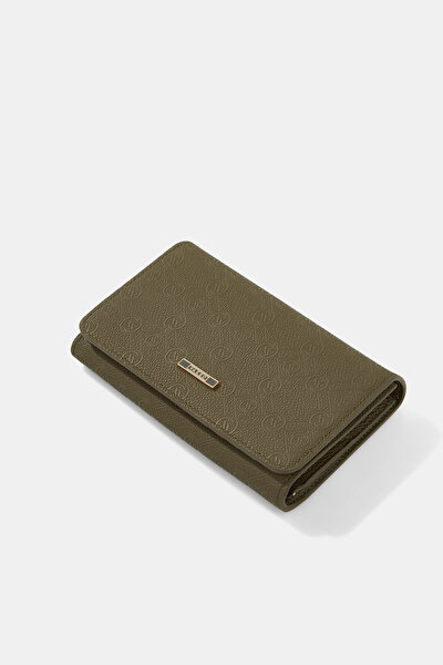 KHAKI MONOGRAM WALLET 5