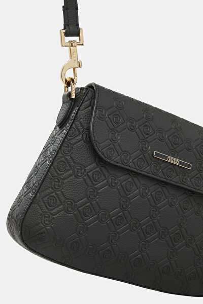 BLACK MONOGRAM LEATHER BAG 5