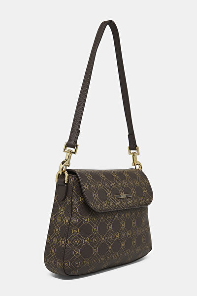BEIGE MONOGRAM LEATHER BAG 3