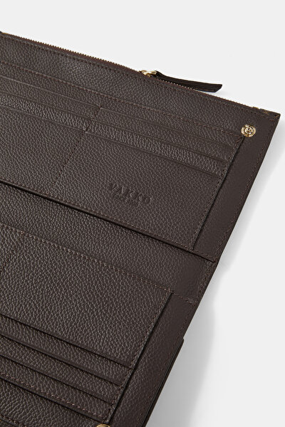 BEIGE MONOGRAM LEATHER WALLET 4