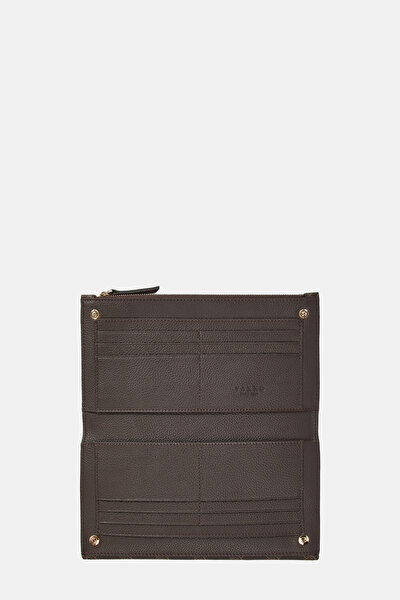 BEIGE MONOGRAM LEATHER WALLET 5