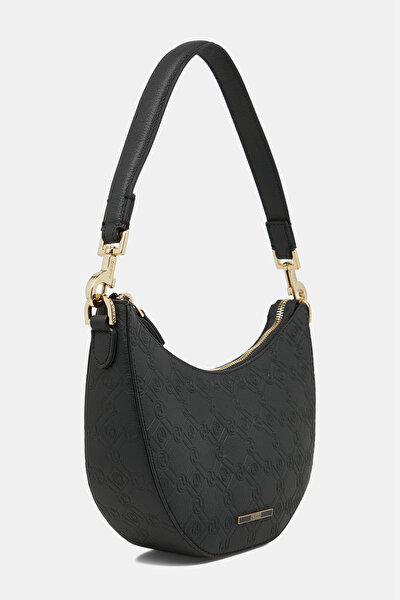 BLACK MONOGRAM LEATHER BAG 3