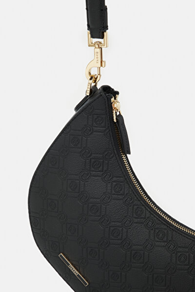 BLACK MONOGRAM LEATHER BAG 5