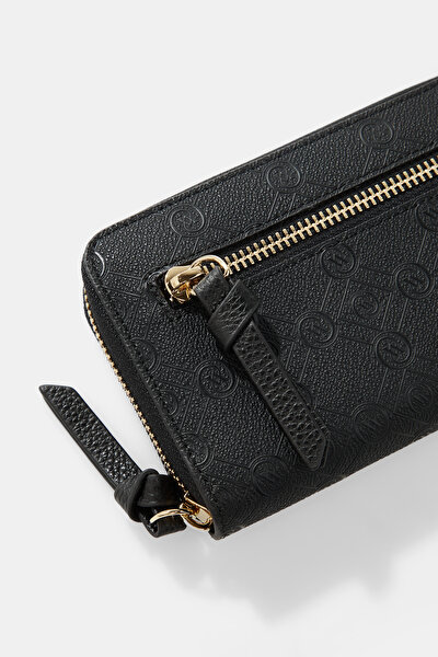 BLACK MONOGRAM WALLET 4