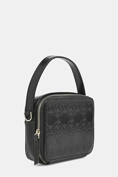 BLACK MONOGRAM LEATHER BAG 3