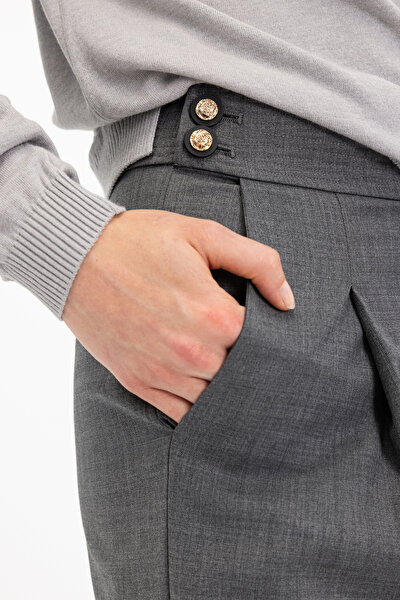 KOYU GRİ BOL PAÇA PANTOLON 4