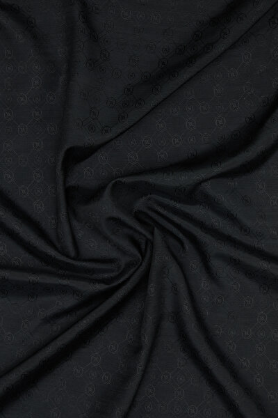 BLACK COTTON/SILK SCARF 3
