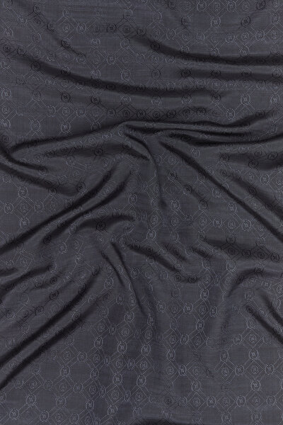 ANTHRACITE COTTON/SILK SCARF 3