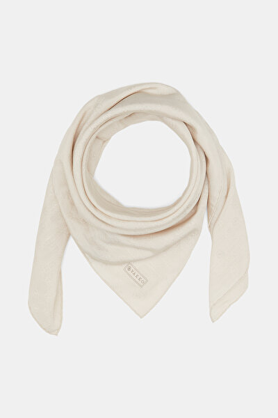 LIGHT GREY COTTON/SILK SCARF 3