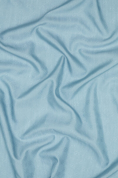 TURQUOISE COTTON/SILK SCARF 3