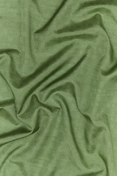 LIGHT GREEN COTTON/SILK SCARF 3