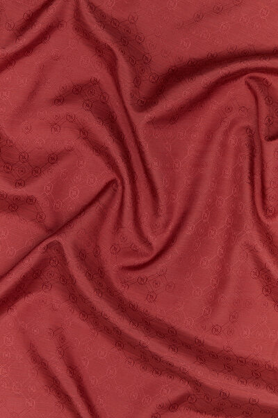 MAROON COTTON/SILK SCARF 3