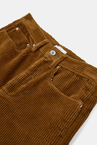 TAN STRAİGHT CUT TROUSERS 3