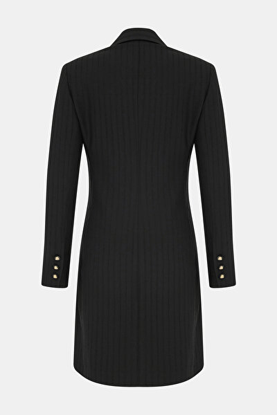 BLACK LONG SLEEVE ASYMMETRIC DRESS 5