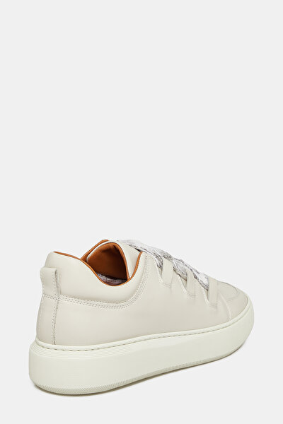 ECRU LEATHER SNEAKER 3