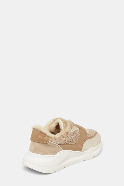 BEIGE ECO FUR SNEAKER 3