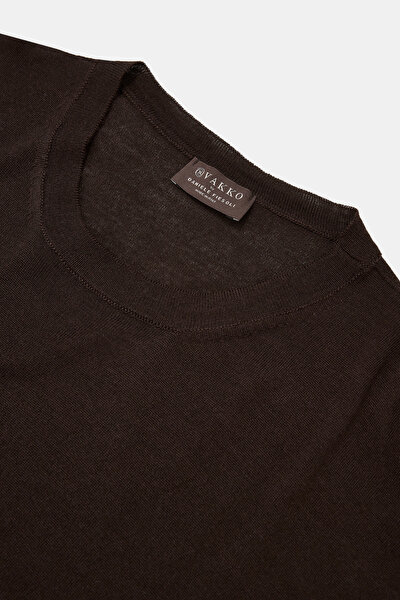 BROWN BASIC / ROUND NECKLINE TRICOT 3