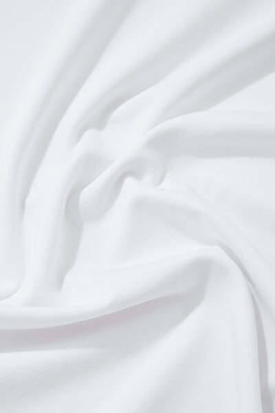WHITE BASIC / ROUND NECKLINE SHORT SLEEVE TSHIRT 4