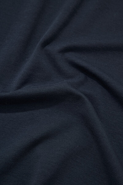 NAVY BLUE BASIC / ROUND NECKLINE SHORT SLEEVE TSHIRT 4