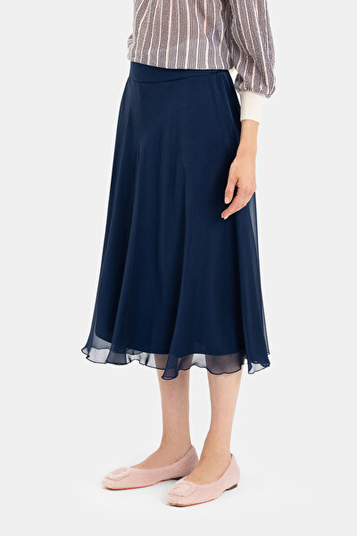 NAVY BLUE MIDI SKIRT 3
