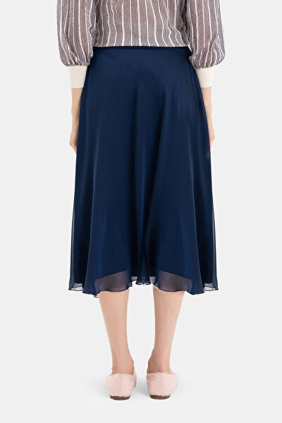 NAVY BLUE MIDI SKIRT 4