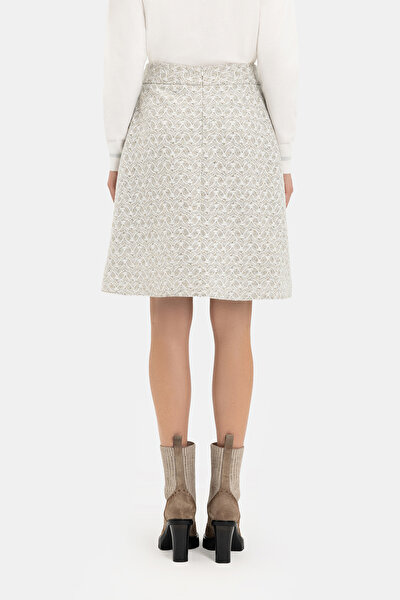 ECRU DESIGN FILLED SKIRT 3