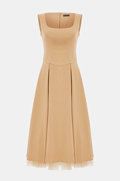 NATURAL SLEEVELESS DRESS 5