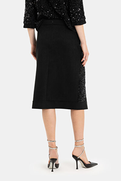 BLACK SEQUINED SKIRT 3