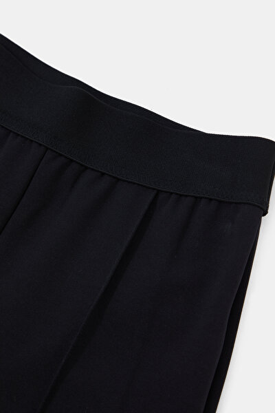 BLACK STRAİGHT CUT WOOL TROUSERS 3