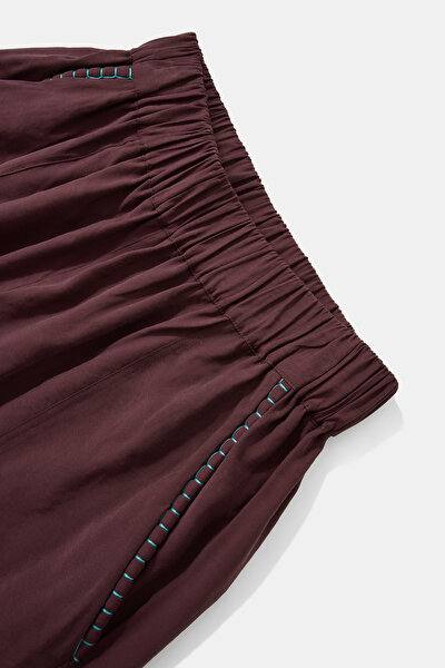 MAROON STRAIGHT CUT VİSCOSE TROUSERS 3