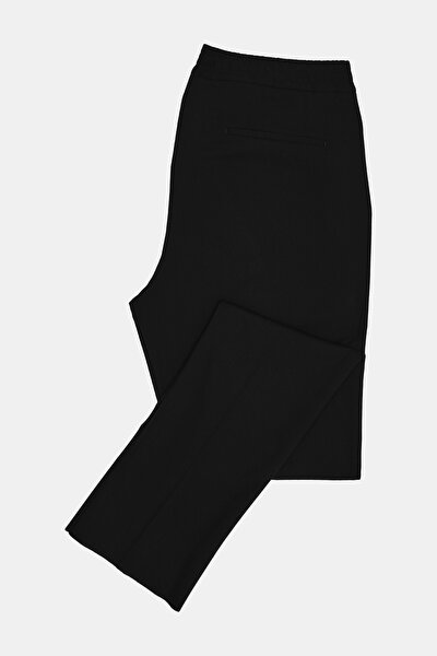 BLACK PLAIN FLANNEL TROUSERS 5