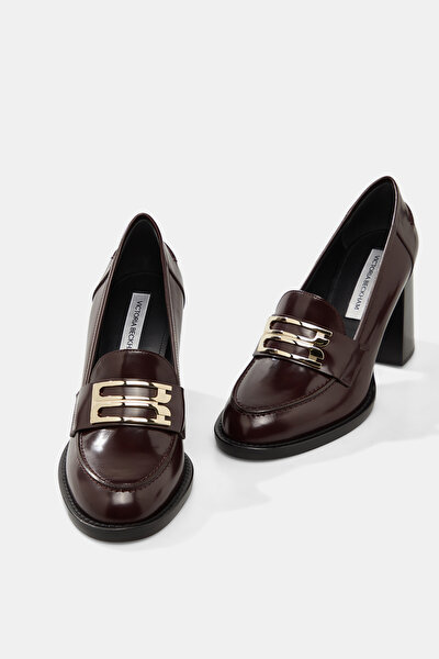 MAROON LEATHER SHOES 4