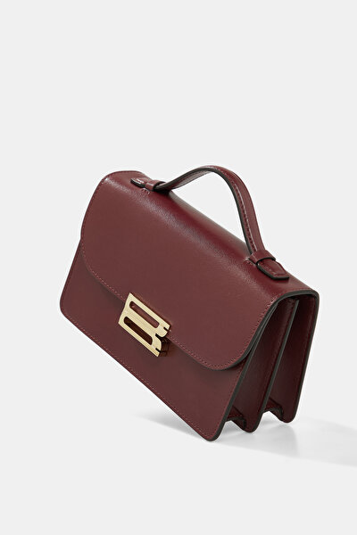 MAROON LEATHER BAG 5