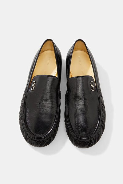 BLACK LEATHER SHOES 4