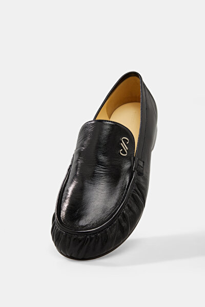 BLACK LEATHER SHOES 5