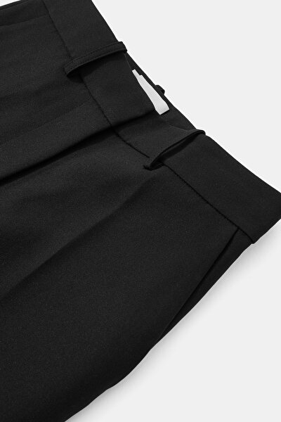 BLACK STRAİGHT CUT TROUSERS 3