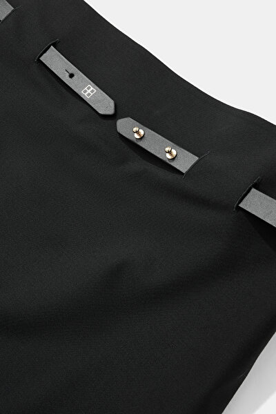 BLACK VİSCOSE SKIRT 3