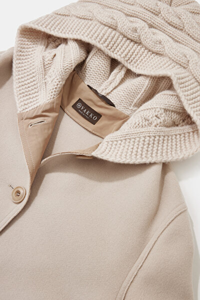 BEIGE WOOL REEFER JACKET 8