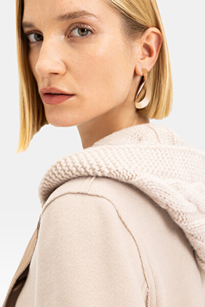 BEIGE WOOL REEFER JACKET 5