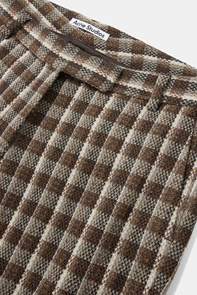 BROWN SKİNNY WOOL TROUSERS 3