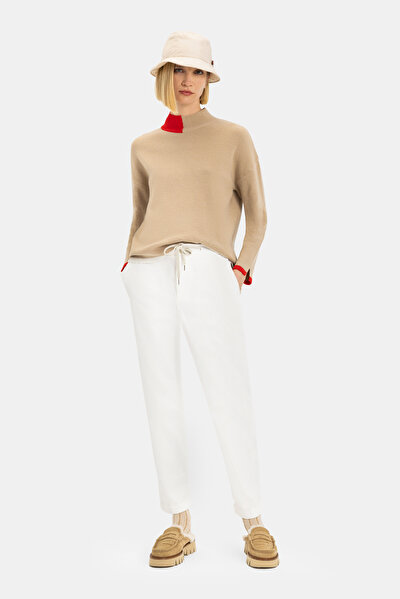 CREAM UPRIGHT COLLAR  KNITWEAR 4