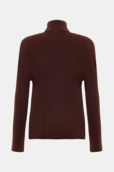 MAROON UPRIGHT COLLAR  KNITWEAR 5
