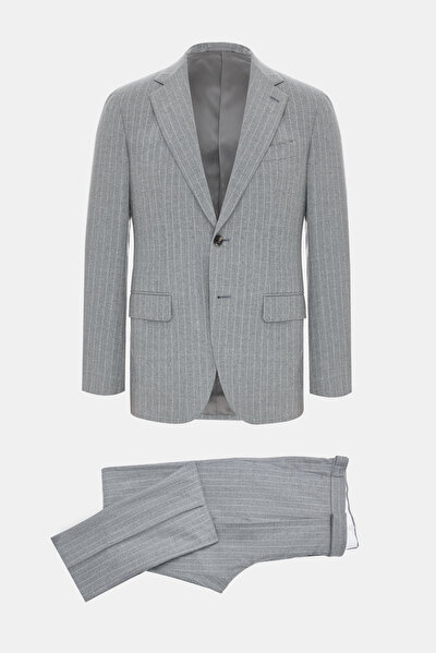 GRAY MELANGE WOOL SUIT 8