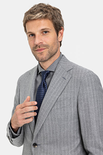 GRAY MELANGE WOOL SUIT 3