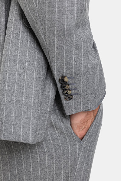 GRAY MELANGE WOOL SUIT 4