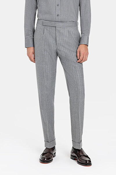 GRAY MELANGE WOOL SUIT 5