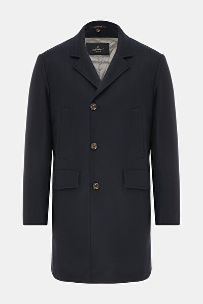 NAVY BLUE WOOL TOPCOAT 3