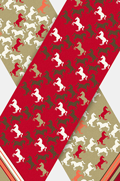 BEIGE ANIMAL FIGURED TWILL FOULARD 3